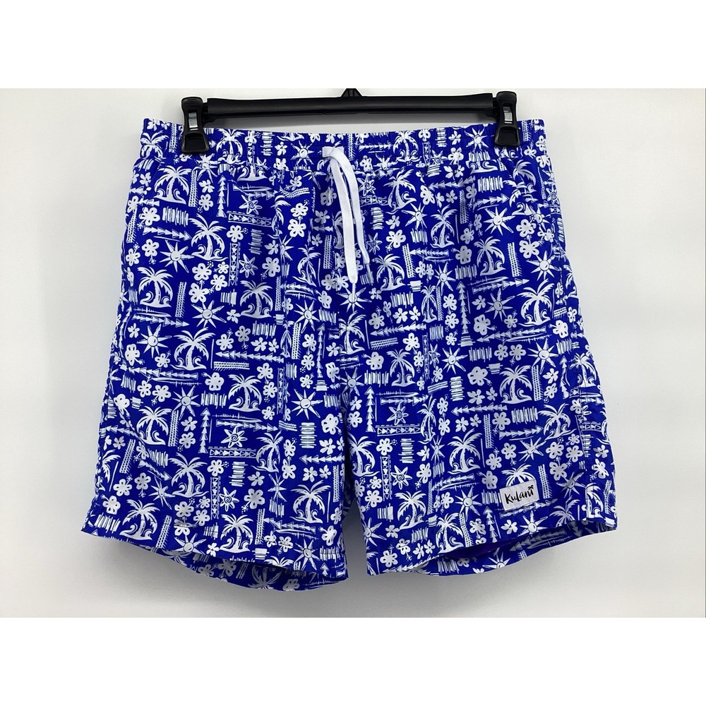 Kulani Kinis Men's Swim Trunks Size XL Blue/White